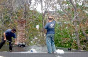 Waves on roof